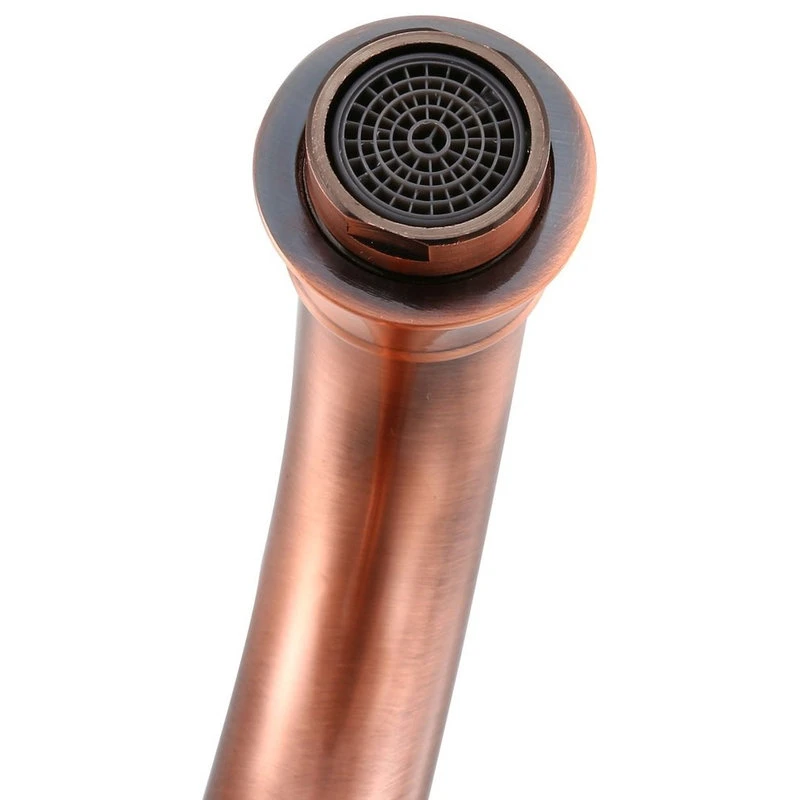 Renovators Supply Manufacturing Antique Copper Bathroom Faucet Single Hole 11-3/4" Tall Single Handle 3 Renovators Supply Manufacturing Antique Copper Bathroom Faucet Single Hole 11-3/4" Tall Single Handle - Image 3