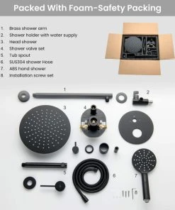 Kibi USA Circular Pressure 3-Function Shower System, Rough-In Valve, Matte Black 29 Kibi USA Circular Pressure 3-Function Shower System, Rough-In Valve, Matte Black -Moen-shop e691981003375b31 5029 w800 h800 b0 p0