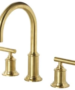 Water Creation Modern Gooseneck Spout Faucet, Gold