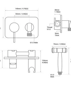 Morsale Wasser™ Brass Handheld Toilet Spray, Matte Black 13 Morsale Wasser™ Brass Handheld Toilet Spray, Matte Black -Moen-shop e7913ca601c8176f 8904 w800 h800 b1 p0