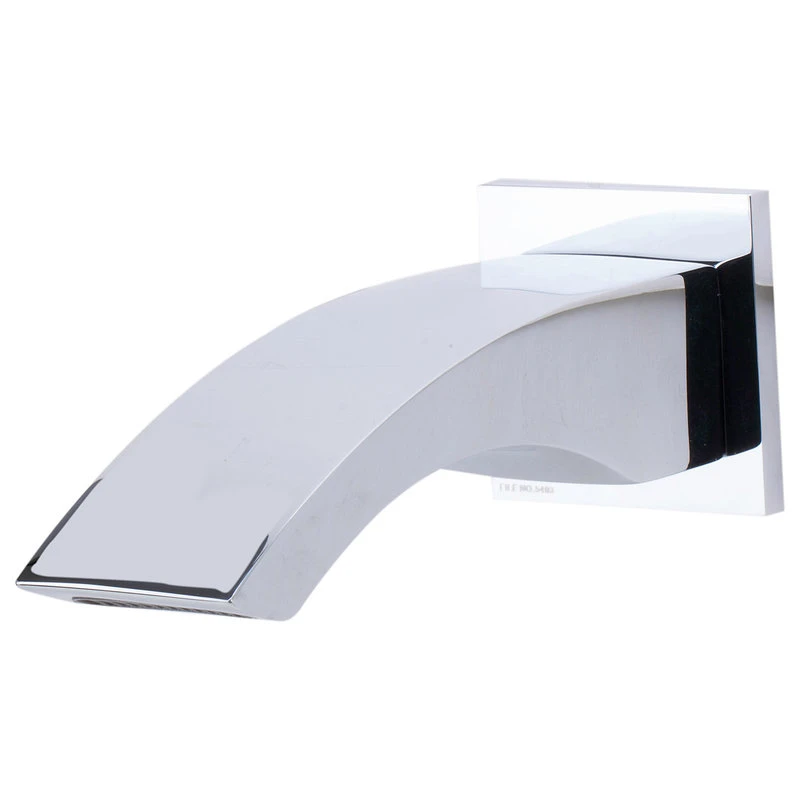 Alfi Trade Brushed Nickel Curved Wallmounted Tub Filler Bathroom Spout, Polished Chrome 1 Alfi Trade Brushed Nickel Curved Wallmounted Tub Filler Bathroom Spout, Polished Chrome