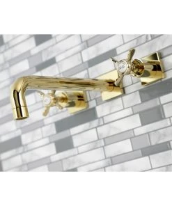 Kingston Brass KS6022BEX Wall Mount Tub Faucet, Polished Brass -Moen-shop e8314a45013fb679 0530 w800 h800 b0 p0