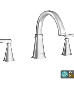 American Standard Brands Edgemere Roman Tub Faucet For Flash Rough-In Valves, Polished Chrome