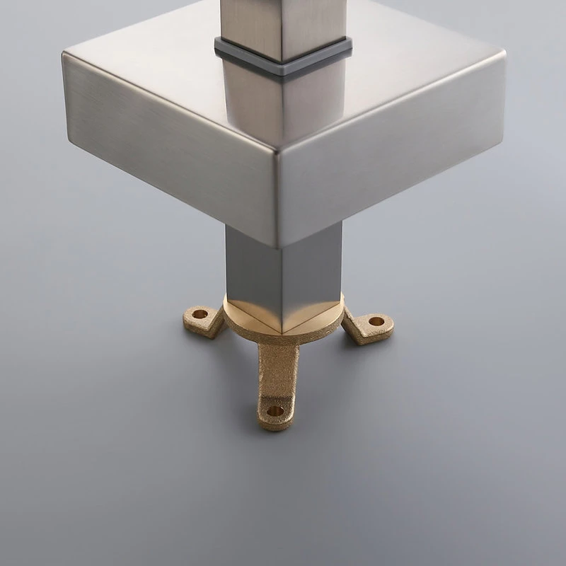 HOMARY Brushed Nickel Freestanding Tub Filler Brass Single Handle With Handheld Shower 8 HOMARY Brushed Nickel Freestanding Tub Filler Brass Single Handle With Handheld Shower - Image 8