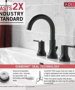 Delta Faucet Delta Trinsic Two Handle Widespread Bathroom Faucet, Matte Black, 3559-BLMPU-DST -Moen-shop ea41197c0cbf4282 7433 w800 h800 b0 p0