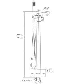 Jims Maison Freestanding Single Handle Bathtub Faucet With Shower Hose, Chrome -Moen-shop ea711c96024435c1 3227 w800 h800 b1 p0