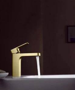 Kibi USA Blaze Single Handle Bathroom Sink Faucet, Brushed Gold -Moen-shop eee1bc9901c6192f 6839 w800 h800 b0 p0