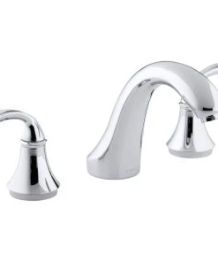 Kohler K-T10278-4 Double Handle Deck Mounted Roman Tub Filler - Polished Chrome