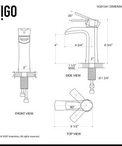VIGO Paloma Single Hole Bathroom Faucet With Deck Plate -Moen-shop efc1766c0e96ebeb 3603 w800 h800 b0 p0