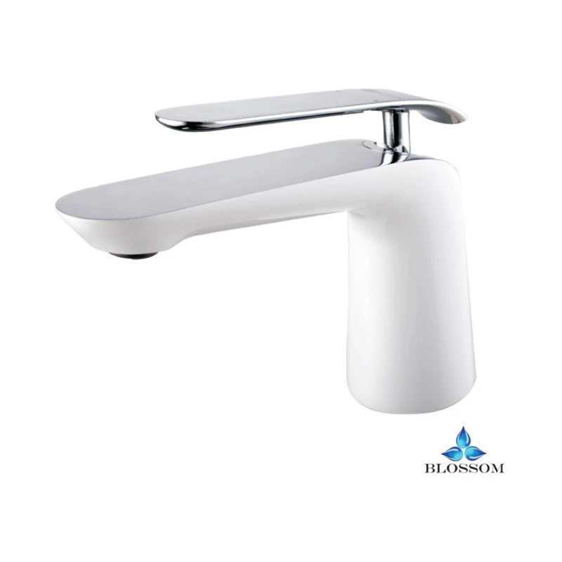 Blossom Kitchen & Bath Supply Single Handle Lavatory Faucet, Chrome/White 2 Blossom Kitchen & Bath Supply Single Handle Lavatory Faucet, Chrome/White - Image 2