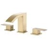 RBROHANT 3 Hole 8 Inch Widespread Solid Brass Bathroom Sink Faucet, Brush Gold