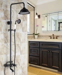 HOMARY Classic Bathroom Exposed Rainfall Shower System With Tub Spout Antique Black -Moen-shop f13196f903929bc1 2901 w800 h800 b0 p0