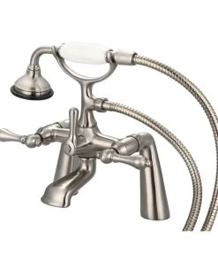 Water Creation 7 Inch Spread Deck Mount Tub Faucet With Handheld Shower