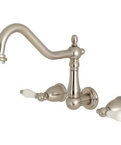 Kingston Brass Wall Mount Tub Faucet, Brushed Nickel