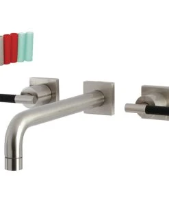 Kingston Brass KS6028CKL Wall Mount Tub Faucet, Brushed Nickel