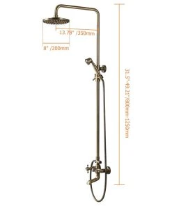 HOMARY Antique Brass Rainfall Exposed Shower System With Tub Spout & Handheld -Moen-shop f4e165b0028356e3 4869 w800 h800 b1 p0