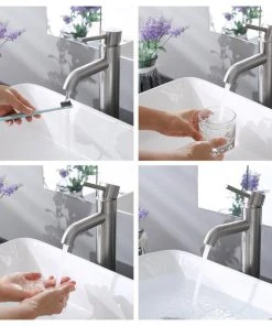 Yescom 12" Bathroom Vessel Sink Faucet 1-Hole, Brushed Nickel -Moen-shop f5c16a680ddde7e2 2330 w800 h800 b1 p0