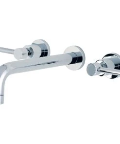 Kingston Brass Two-Handle Wall Mount Tub Faucet, Polished Chrome