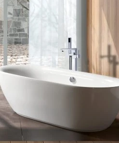 Jims Maison Freestanding Single Handle Bathtub Faucet With Shower Hose, Chrome -Moen-shop f6810c3d024435c2 3227 w800 h800 b0 p0