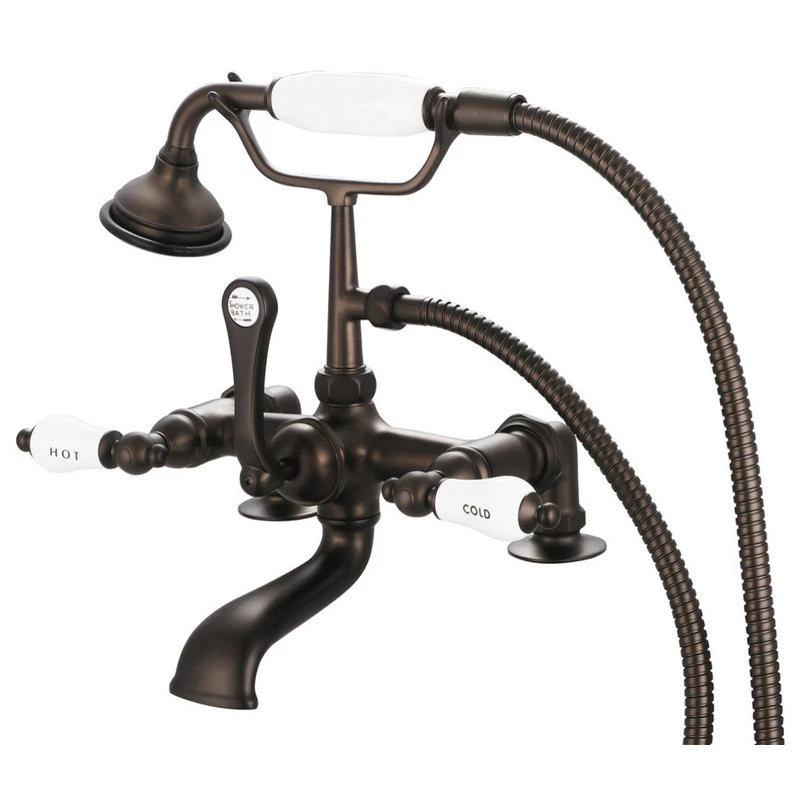 Water Creation Vintage Classic Deck Mount Tub Faucet With Handshower, Oil Rubbed Bronze Finish 1 Water Creation Vintage Classic Deck Mount Tub Faucet With Handshower, Oil Rubbed Bronze Finish