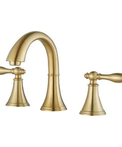 Vinnova Florence Two-Handle 8" Widespread Bathroom Faucet Brushed Gold, Brushed Gold