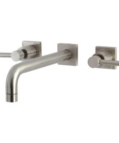 Kingston Brass KS6028DL Wall Mount Tub Faucet, Brushed Nickel