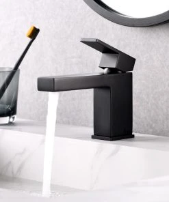Luxier BSH05-S Single-Handle Bathroom Faucet With Drain, Matte Black 12 Luxier BSH05-S Single-Handle Bathroom Faucet With Drain, Matte Black -Moen-shop f731ea2d0165c81d 4894 w800 h800 b0 p0
