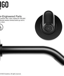 VIGO Olus Single Handle Wall Mount Bathroom Faucet, Matte Black 15 VIGO Olus Single Handle Wall Mount Bathroom Faucet, Matte Black -Moen-shop f831e8380ee29a51 4084 w800 h800 b1 p0