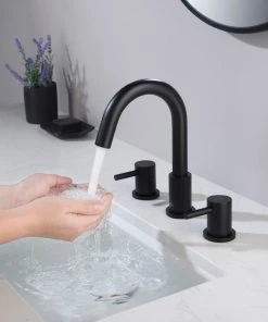 Kibi USA Circular Widespread Sink Faucet With Pop Up Drain, Matte Black 14 Kibi USA Circular Widespread Sink Faucet With Pop Up Drain, Matte Black -Moen-shop f891a8350fa18253 5960 w800 h800 b0 p0