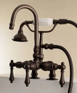 Kingston Brass Aqua Vintage Clawfoot Tub Faucet With Hand Shower, Oil Rubbed Bronze 8 Kingston Brass Aqua Vintage Clawfoot Tub Faucet With Hand Shower, Oil Rubbed Bronze -Moen-shop f8b138800b526fe6 7217 w800 h800 b0 p0