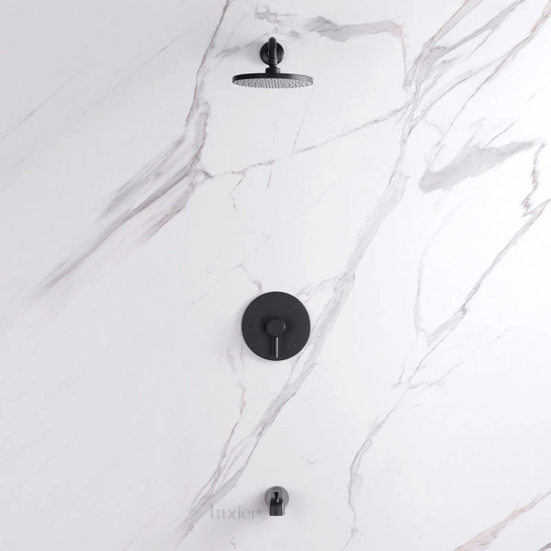 Luxier SS-C01-T-V Rainfall Shower Faucet With Valve And Spout, Matte Black 6 Luxier SS-C01-T-V Rainfall Shower Faucet With Valve And Spout, Matte Black - Image 6