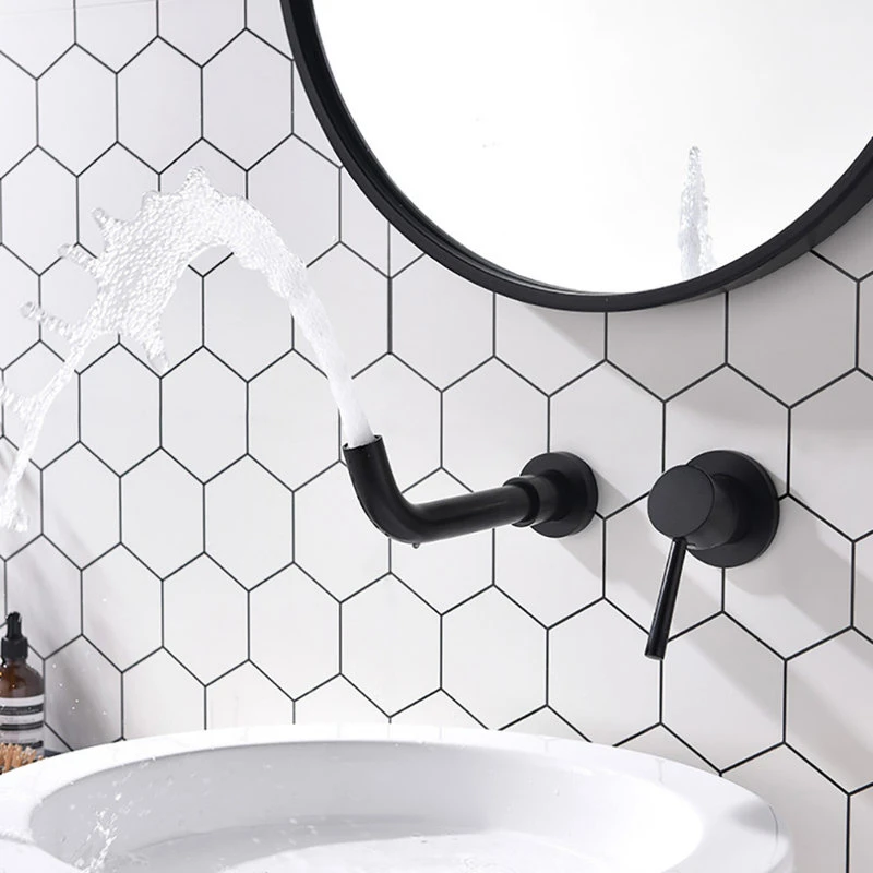 Maxwell Bathroom & Kitchen Inc Wall Mount Single Handle Bathroom Sink Faucet, Matte Black 4 Maxwell Bathroom & Kitchen Inc Wall Mount Single Handle Bathroom Sink Faucet, Matte Black - Image 4