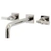Kingston Brass KS6026ML Wall Mount Tub Faucet, Polished Nickel