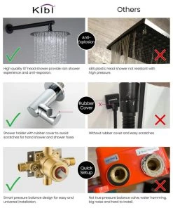 Kibi USA Circular Pressure 3-Function Shower System, Rough-In Valve, Matte Black 28 Kibi USA Circular Pressure 3-Function Shower System, Rough-In Valve, Matte Black -Moen-shop fa618d8c03375b31 5029 w800 h800 b1 p0