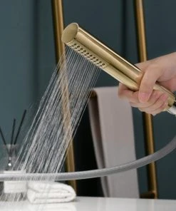 Modland Deck Mounted Luxury Roman Tub Faucet Set With Handshower And Tub Spout, Brushed -Moen-shop fab183fe02da64bf 2675 w800 h800 b0 p0