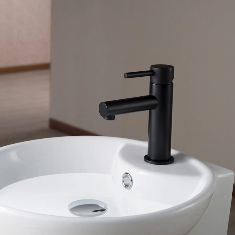 Blossom Kitchen & Bath Supply Blossom Brass Round Single Handle Bathroom Vanity Sink Faucet, Matte Black 3 Blossom Kitchen & Bath Supply Blossom Brass Round Single Handle Bathroom Vanity Sink Faucet, Matte Black - Image 3