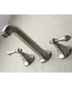 Kingston Brass KS4028AL 2-Handle Wall Mount Tub Faucet, Brushed Nickel -Moen-shop fb81047f013fb7ef 0472 w800 h800 b0 p0