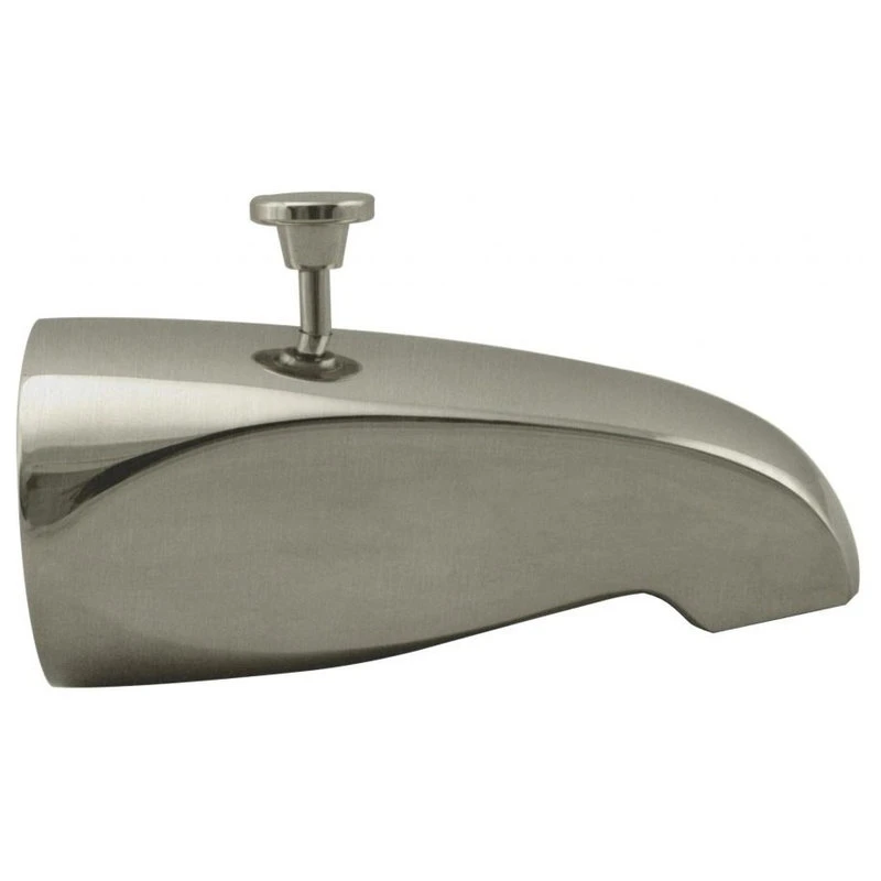 Westbrass Rear Diverter 5.5" Tub Spout In Satin Nickel 1 Westbrass Rear Diverter 5.5" Tub Spout In Satin Nickel