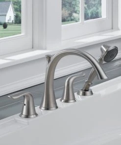 Delta Faucet Delta T4738 Lahara Deck Mounted Roman Tub Filler Trim - Chrome -Moen-shop fcf1c6d100c3a3e0 3900 w800 h800 b0 p0