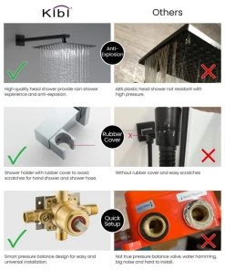 Kibi USA Cube Pressure 3-Function Shower System, Rough-In Valve, Brushed Gold 28 Kibi USA Cube Pressure 3-Function Shower System, Rough-In Valve, Brushed Gold -Moen-shop fd3159b10337617f 5030 w800 h800 b1 p0