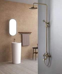 HOMARY Antique Brass Rainfall Exposed Shower System With Tub Spout & Handheld -Moen-shop fde1edee028356c5 4869 w800 h800 b0 p0