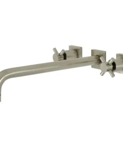 Kingston Brass KS6048DX Wall Mount Tub Faucet, Brushed Nickel