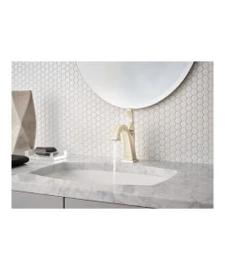 Delta Faucet Delta Dryden Single Handle Bathroom Faucet, Polished Nickel, 551-PN-DST -Moen-shop ff51fcf60c475b6b 5878 w800 h800 b0 p0