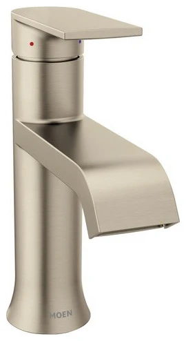 Moen Genta Single Hole Modern Bathroom Sink Faucet, Brushed Nickel 1 Moen Genta Single Hole Modern Bathroom Sink Faucet, Brushed Nickel