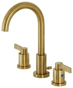 Kingston Brass Fauceture Widespread Bathroom Faucets With Brushed Brass Finish FSC8923NDL