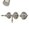 Kingston Brass Three-Handle Tub And Shower Faucet, Brushed Nickel
