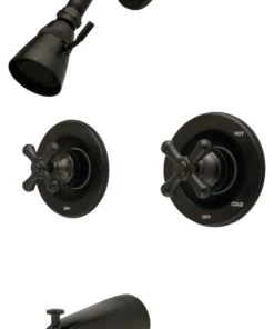 Kingston Brass Kingston Pressure Balanced Two-Handle Tub And Shower Faucet, Oil Rubbed Bronze