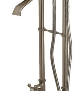 Kingston Brass CCK266K Kingston Floor Mounted Clawfoot Tub Filler - Brushed