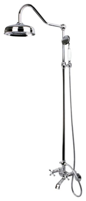 Kingston Brass Clawfoot Tub Faucet Package With Shower Combo, Polished Chrome 1 Kingston Brass Clawfoot Tub Faucet Package With Shower Combo, Polished Chrome