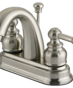Kingston Brass 4" Centerset Bathroom Faucet, Brushed Nickel